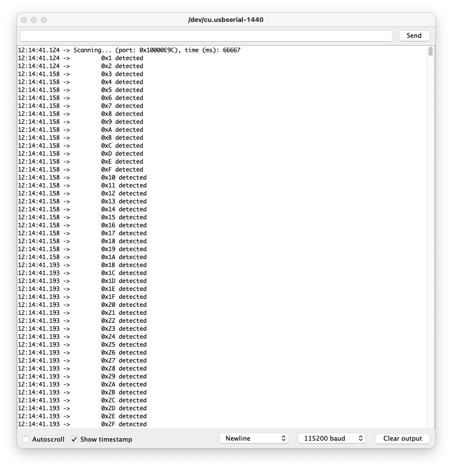 I2C scan shows weird results