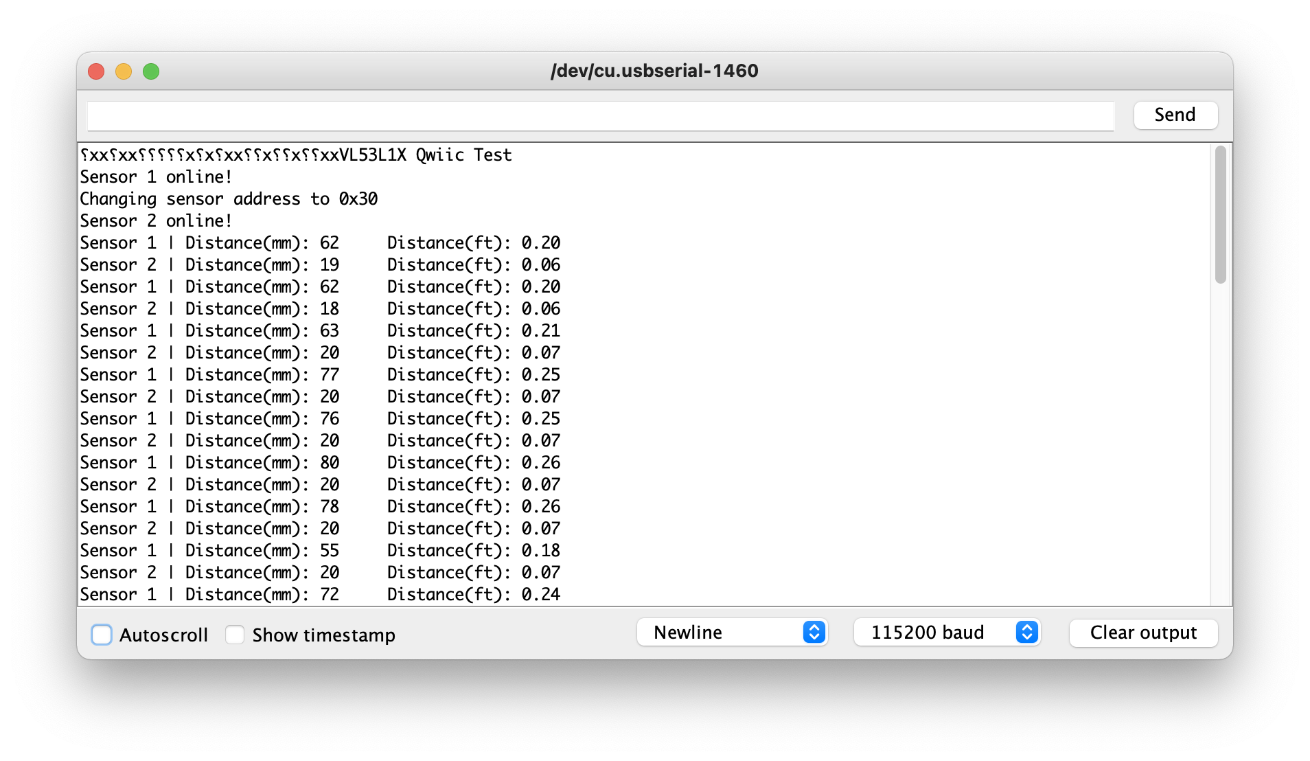 ToF sensor two distinct results