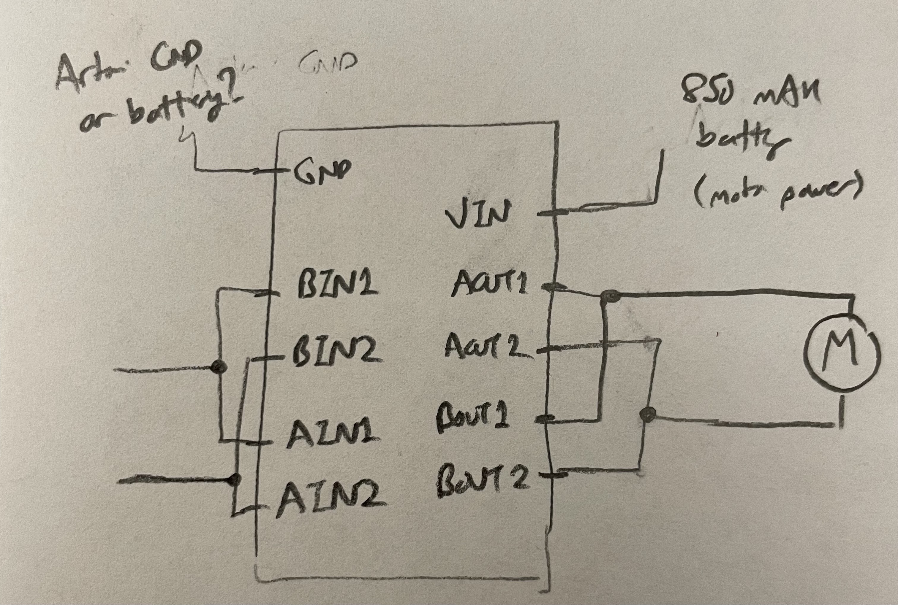 motor driver schematic with shorted wires